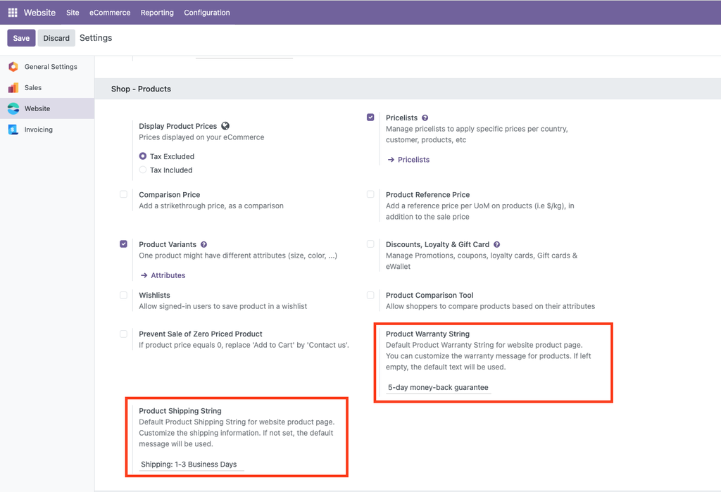 Product Warranty String