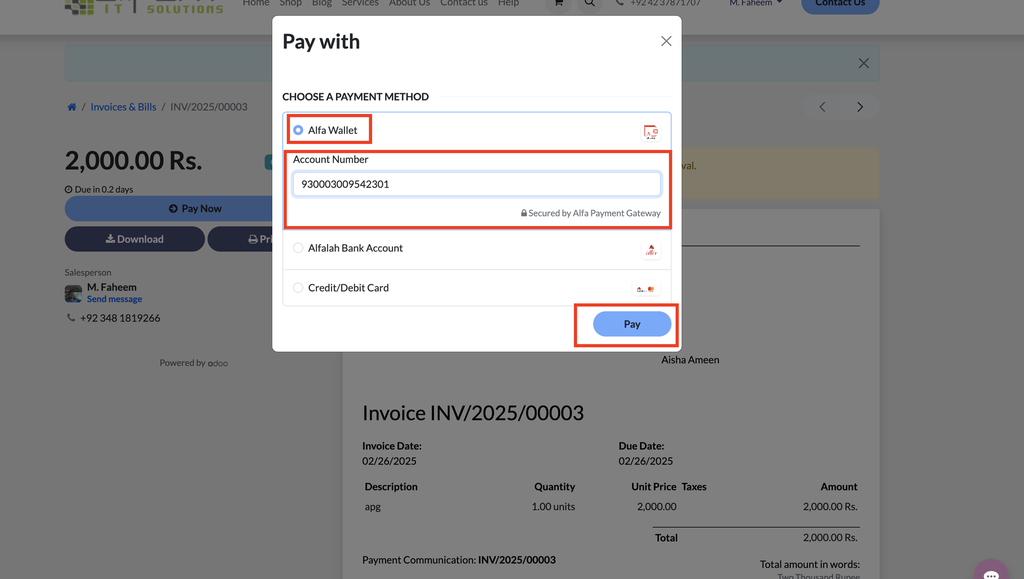 Alpha Payment Gateway Module