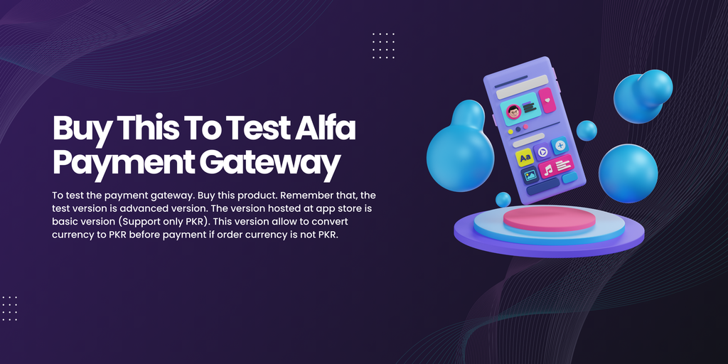 Buy This Product To Test Alfa Gateway